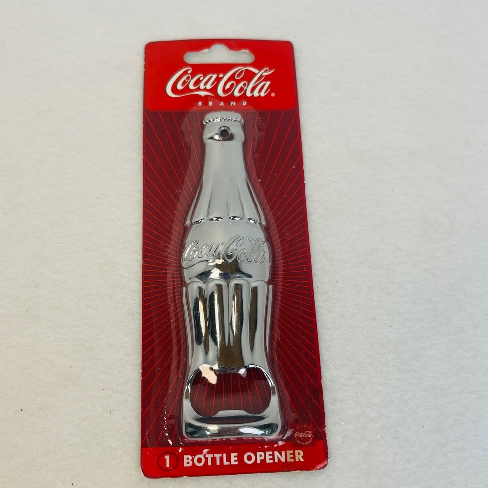 Coca-Cola Bottle Opener Silver Contour Bottle Chrome CC335WMCD TableCraft NEW